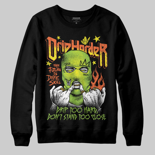 Neon Green Sneakers DopeSkill Sweatshirt Drip Harder Graphic Streetwear - Black