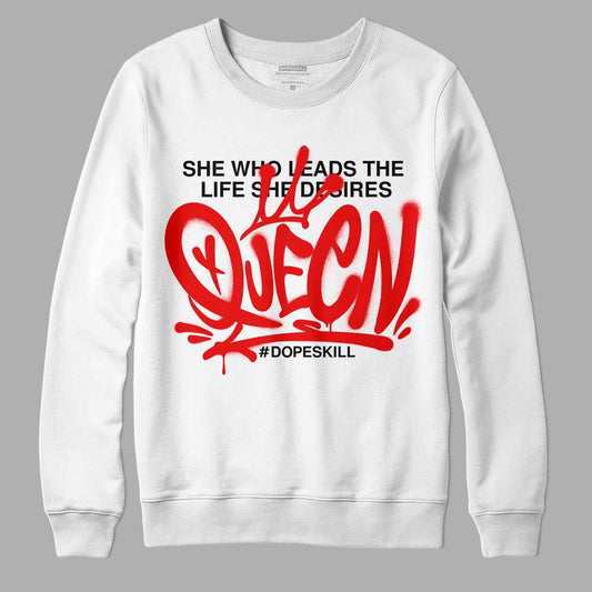 Jordan 12 “Cherry” DopeSkill Sweatshirt Queen Graphic Streetwear - White 