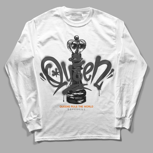 Jordan 3 Retro 'Fear Pack' DopeSkill Long Sleeve T-Shirt Queen Chess Graphic Streetwear - White