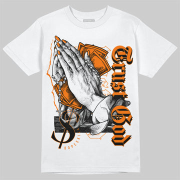 Wmns Dunk Low 'Magma Orange DopeSkill T-Shirt Trust God Graphic Streetwear - White