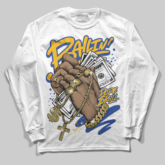 Royal Blue Sneakers DopeSkill Long Sleeve T-Shirt Always Ballin' Graphic Streetwear - White