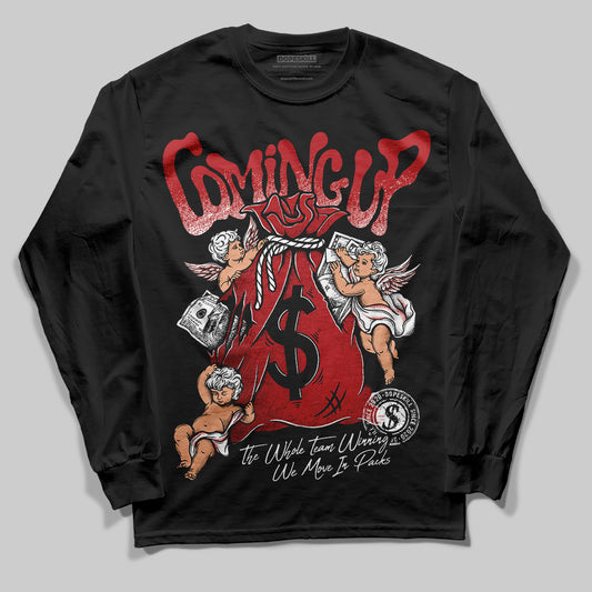 Jordan 12 Retro Flu Game (2025) DopeSkill Long Sleeve T-Shirt Money Bag Coming Up Graphic Streetwear - Black