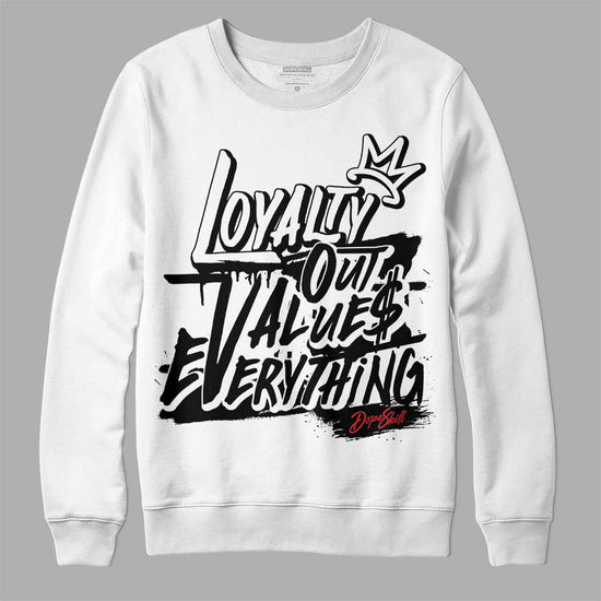 Jordan 1 High OG “Black/White” DopeSkill Sweatshirt LOVE Graphic Streetwear - White 