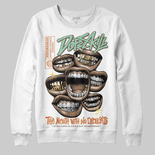 SB Dunk Low Rodeo Tourmaline DopeSkill Sweatshirt The Mouth With No Droughts Graphic Streetwear - White