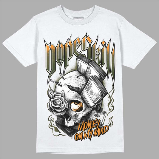 Jordan 5 "Olive" DopeSkill T-Shirt Money On My Mind Graphic Streetwear - White