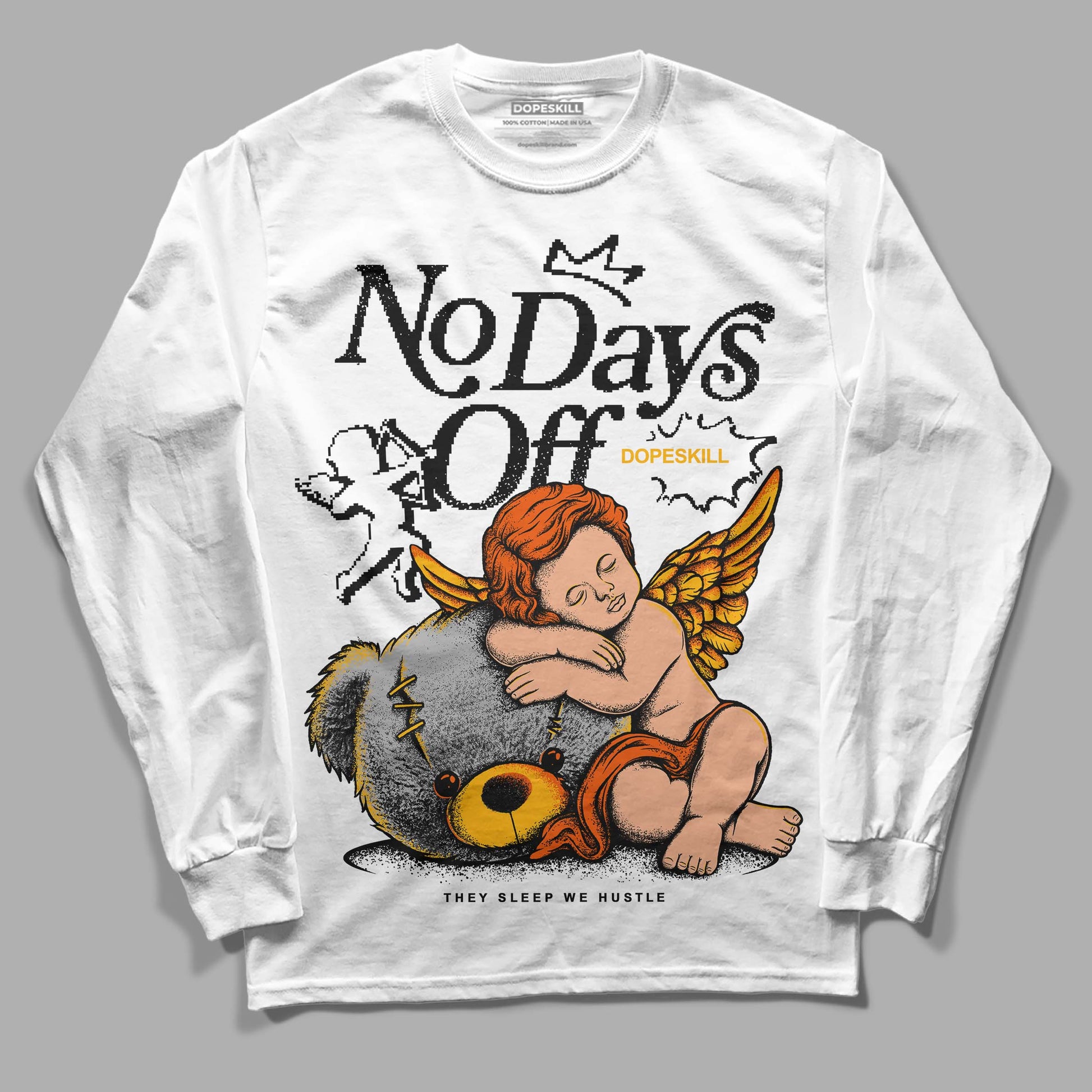 Dunk Low Championship Goldenrod (2021) DopeSkill Long Sleeve T-Shirt New No Days Off Graphic Streetwear - White