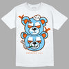 Dunk Low Futura University Blue DopeSkill T-Shirt New Double Bear Graphic Streetwear - White