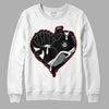 Jordan 14 "Black/White" DopeSkill Sweatshirt Heart Jordan 14 Graphic Streetwear - White