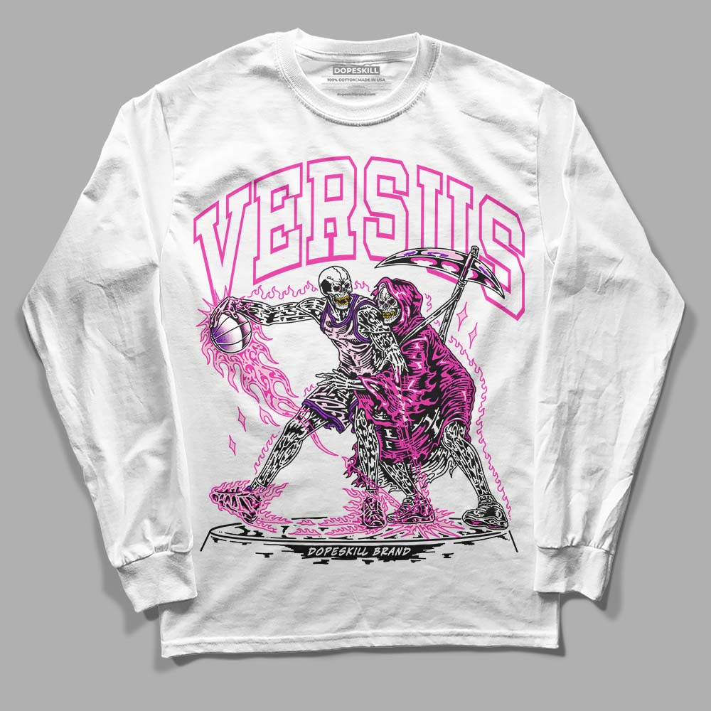 Pink Sneakers DopeSkill Long Sleeve T-Shirt VERSUS Graphic Streetwear - WHite