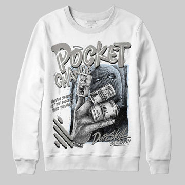 Jordan 9 Cool Grey DopeSkill Sweatshirt Pocket Change Graphic Streetwear - White