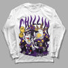 Jordan 12 “Field Purple” DopeSkill Long Sleeve T-Shirt Chillin Graphic Streetwear - White 