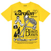 Jordan 4 Thunder DopeSkill T-Shirt Broken Bones Graphic Streetwear - Tour Yellow