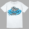 Jordan 2 Low "University Blue" DopeSkill T-Shirt Rare Breed Type Graphic Streetwear - White