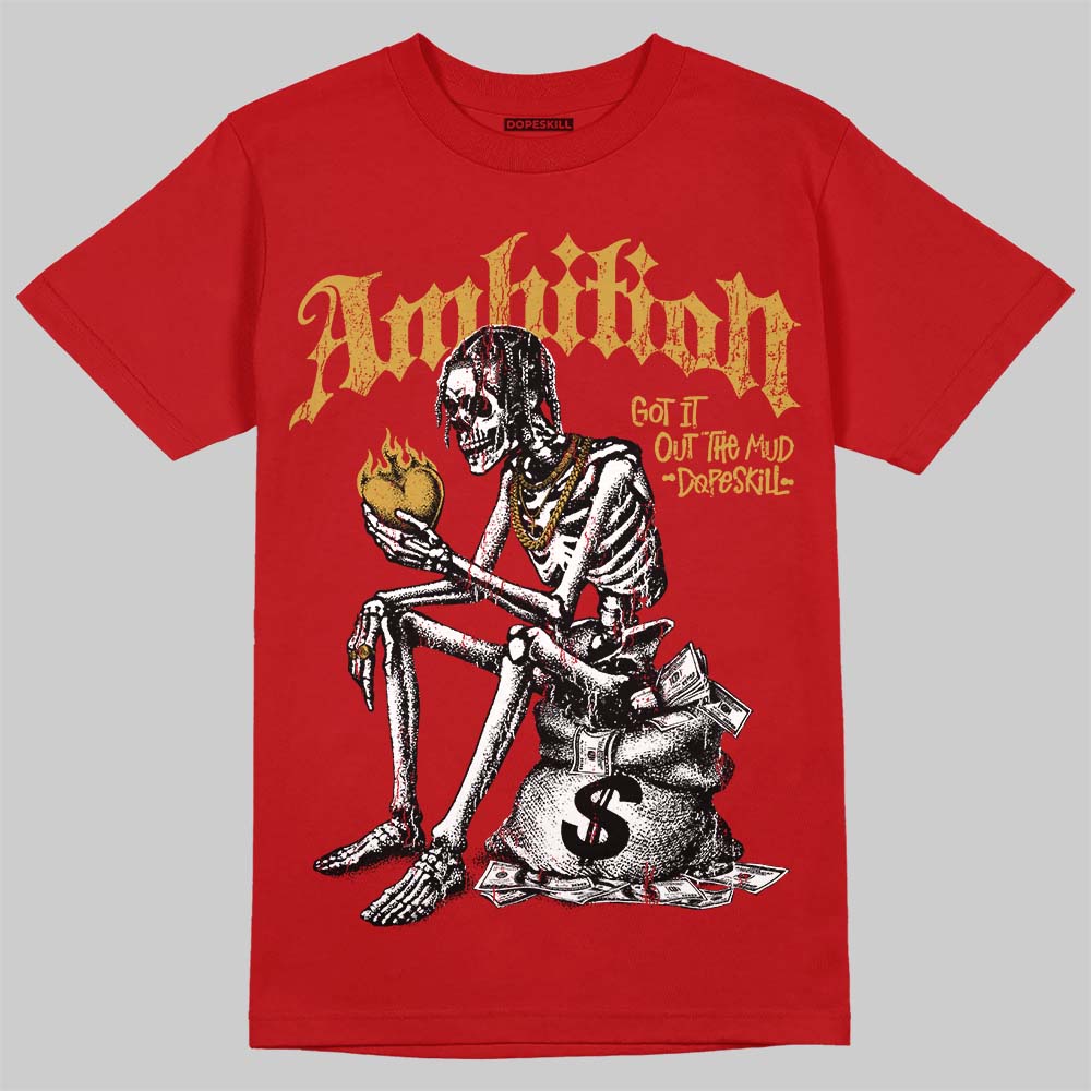 Red Sneakers DopeSkill T-Shirt Ambition Graphic Streetwear - Red 