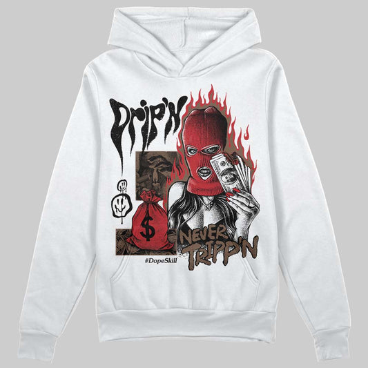 Jordan 9 'Olive' DopeSkill Hoodie Sweatshirt Drip'n Never Tripp'n Graphic Streetwear - White