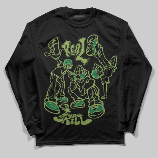 Foamposite Pro 'Pine Green' DopeSkill Long Sleeve T-Shirt Real Y2K Players Graphic Streetwear - black