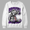 Jordan 12 “Field Purple” DopeSkill Sweatshirt Sick Bear Graphic Streetwear - White