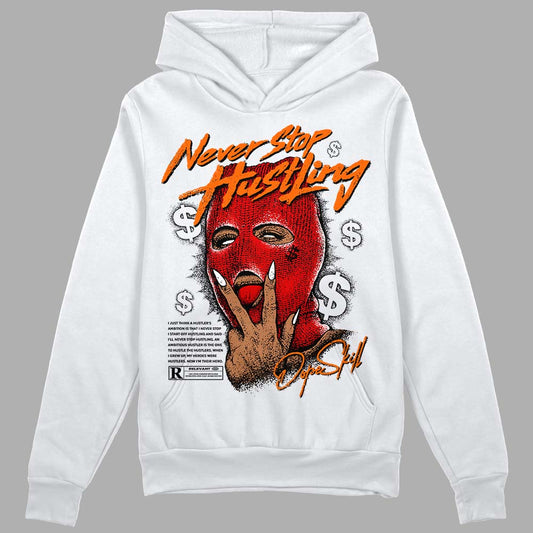 Jordan 1 Retro High OG "Satin Bred" DopeSkill Hoodie Sweatshirt Never Stop Hustling Graphic Streetwear - White 