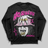 Pink Sneakers DopeSkill Long Sleeve T-Shirt No Rules Graphic Streetwear - Black