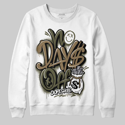 Adidas Samba OG Focus Olive Gum DopeSkill Sweatshirt No Days Off Graphic Streetwear - White