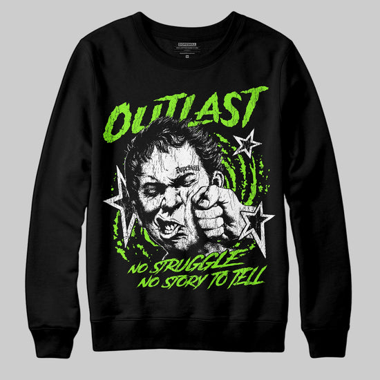 Neon Green Sneakers DopeSkill Sweatshirt Outlast Graphic Streetwear - black