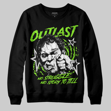 Neon Green Sneakers DopeSkill Sweatshirt Outlast Graphic Streetwear - black