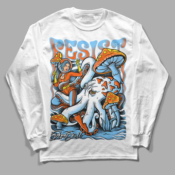 Dunk Low Futura University Blue DopeSkill Long Sleeve T-Shirt Resist Graphic Streetwear - White