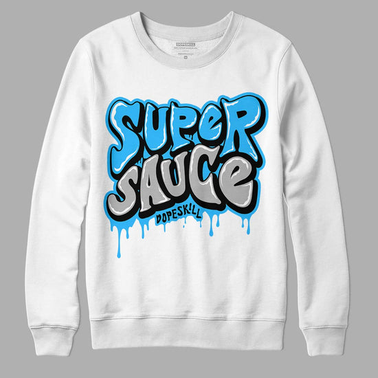 Jordan 2 Low "University Blue" DopeSkill Sweatshirt Super Sauce Graphic Streetwear - White