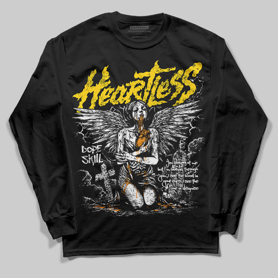 Jordan 6 “Yellow Ochre” DopeSkill Long Sleeve T-Shirt Heartless Graphic Streetwear - Black