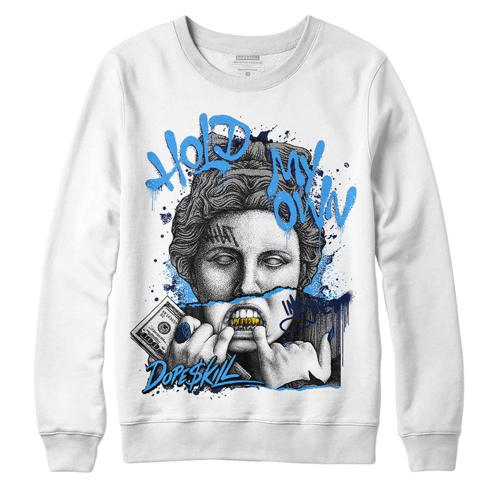 Jordan Spiz’ike Low “White/Obsidian” DopeSkill Sweatshirt Hold My Own Graphic Streetwear - White