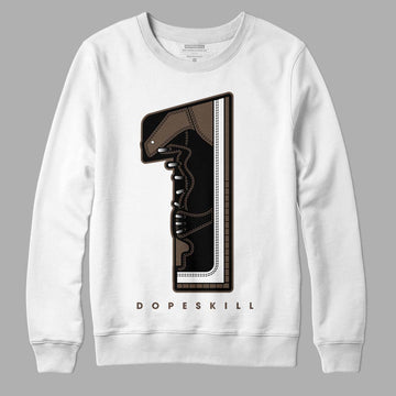 Jordan 1 Retro High OG Palomino DopeSkill Sweatshirt No.1 Graphic Streetwear - White