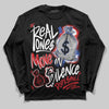 Jordan 3 “Seoul 2.0” DopeSkill Long Sleeve T-Shirt Real Ones Move In Silence Graphic Streetwear - Black