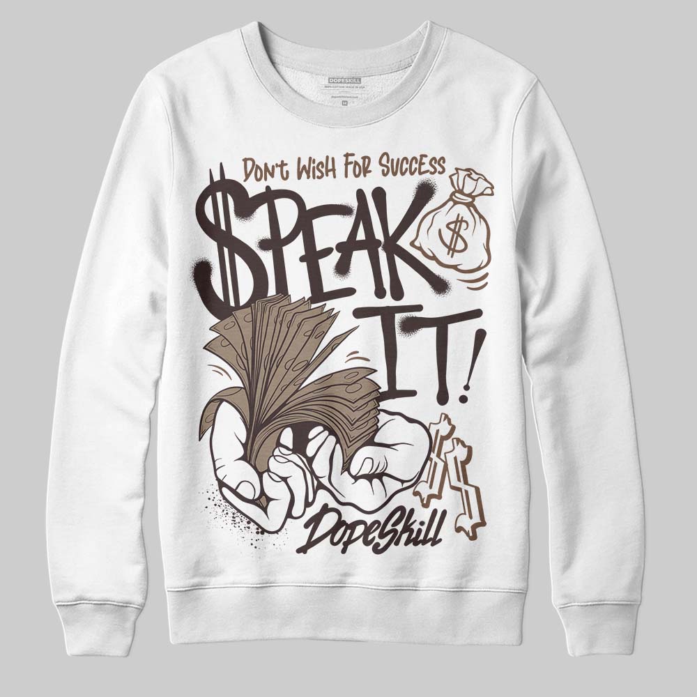 SoleFly x Air Jordan 12 Retro SP 'Cafecito/Baroque Brown' DopeSkill Sweatshirt Speak It Graphic Streetwear - White