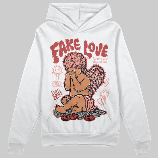 Jordan 13 “Dune Red” DopeSkill Hoodie Sweatshirt New Fake Love Graphic Streetwear - White