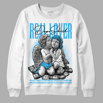 Jordan 1 High Retro OG “University Blue” DopeSkill Sweatshirt Real Lover Graphic Streetwear - WHite