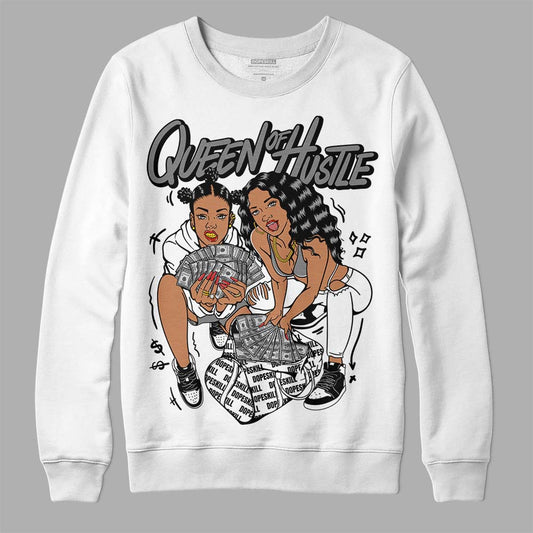 Jordan 1 High OG “Black/White” DopeSkill Sweatshirt Queen Of Hustle Graphic Streetwear - White 