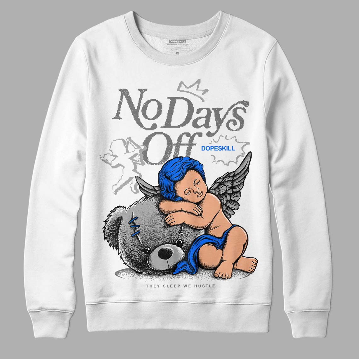 Jordan 12 Stealth DopeSkill Sweatshirt New No Days Off Graphic Streetwear