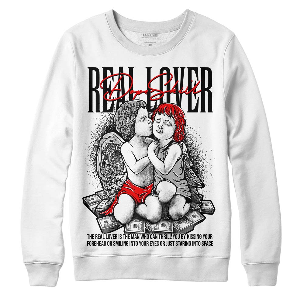 Jordan 1 Low OG “Shadow” DopeSkill Sweatshirt Real Lover Graphic Streetwear - WHite