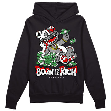 Dunk Low Panda White Black DopeSkill Hoodie Sweatshirt Born To Be Rich Graphic Streetwear - Black