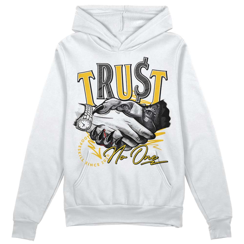 Yellow Sneakers DopeSkill Hoodie Sweatshirt Trust No One Graphic Streetwear - White