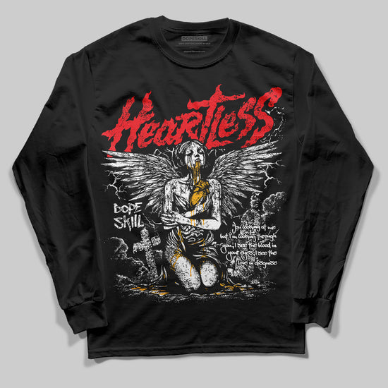 Red Sneakers DopeSkill Long Sleeve T-Shirt Heartless Graphic Streetwear - Black