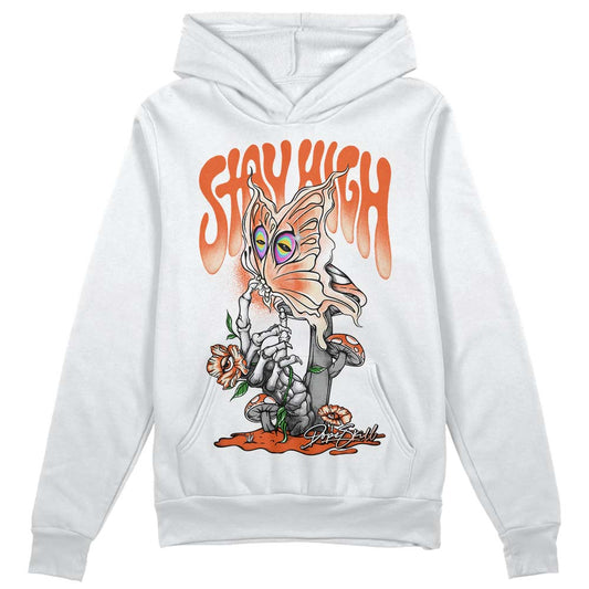 Jordan 3 Georgia Peach DopeSkill Hoodie Sweatshirt Stay High Graphic Streetwear - White