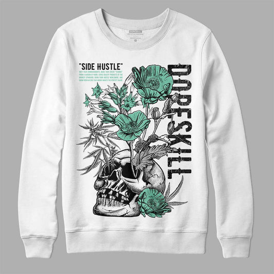 Jordan 3 "Green Glow" DopeSkill Sweatshirt Side Hustle Graphic Streetwear - White 