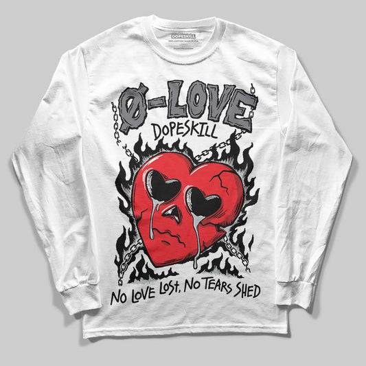 Jordan 4 “Fear” DopeSkill Long Sleeve T-Shirt Crying Heart Graphic Streetwear - White