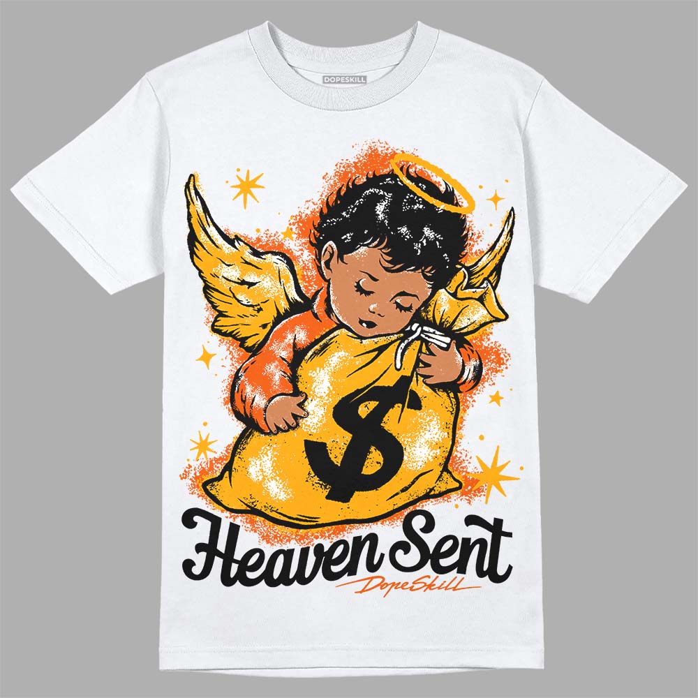 Jordan 12 Retro Black Taxi DopeSkill T-Shirt Heaven Sent Graphic Streetwear - White