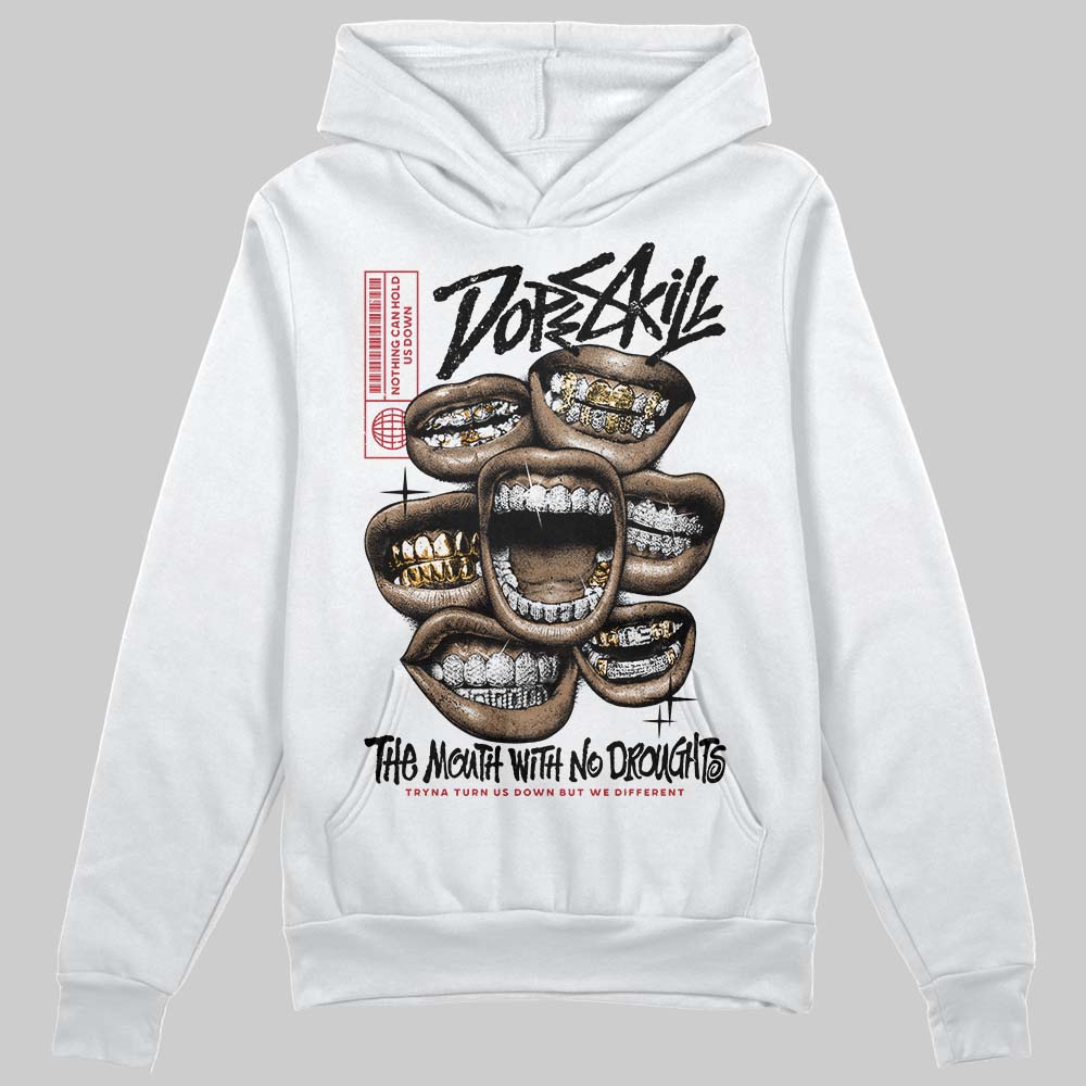 Jordan 14 Retro ‘Black Toe’ DopeSkill Hoodie Sweatshirt The Mouth With No Droughts Graphic Streetwear - White