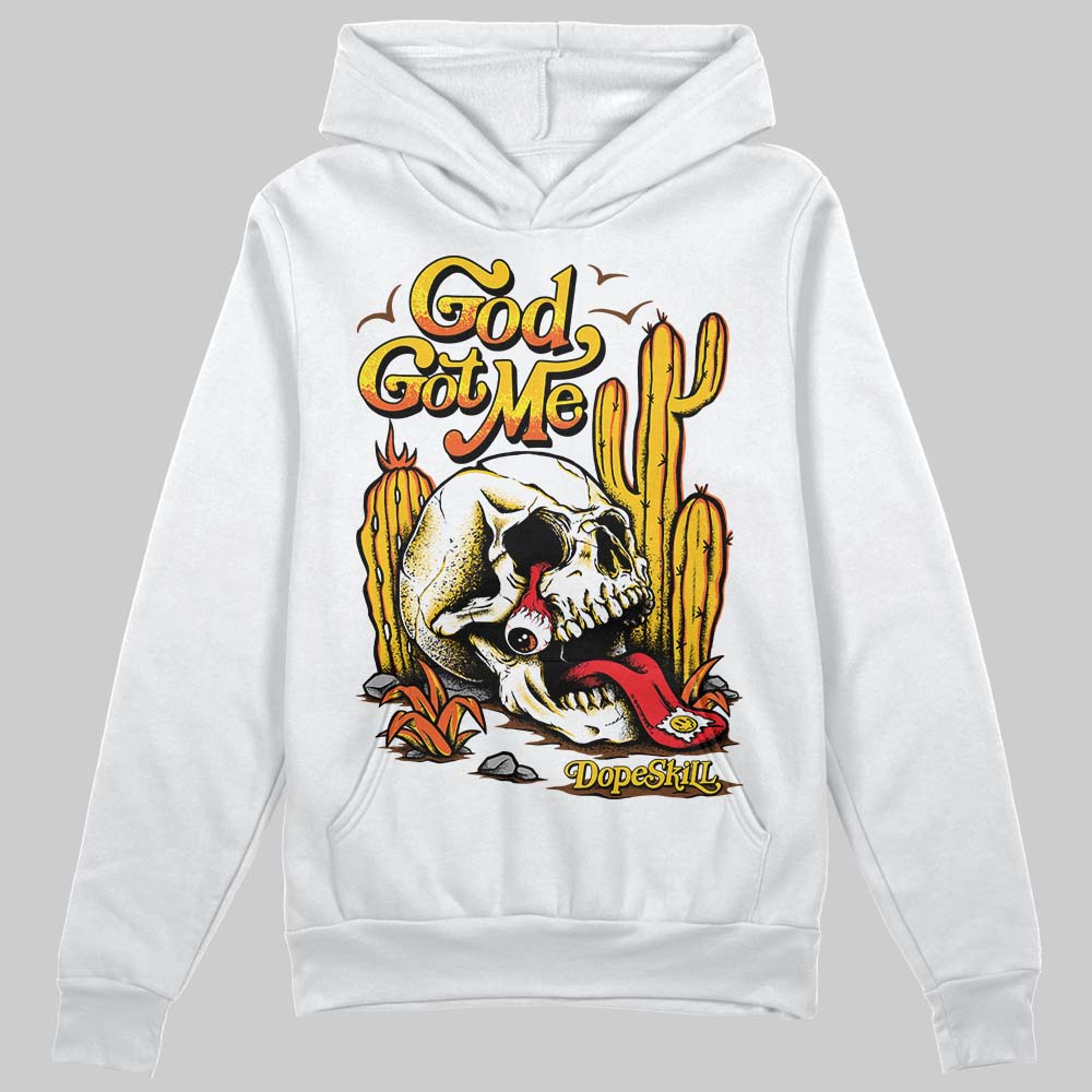 Yellow Sneakers DopeSkill Hoodie Sweatshirt God Got Me Graphic Streetwear - White