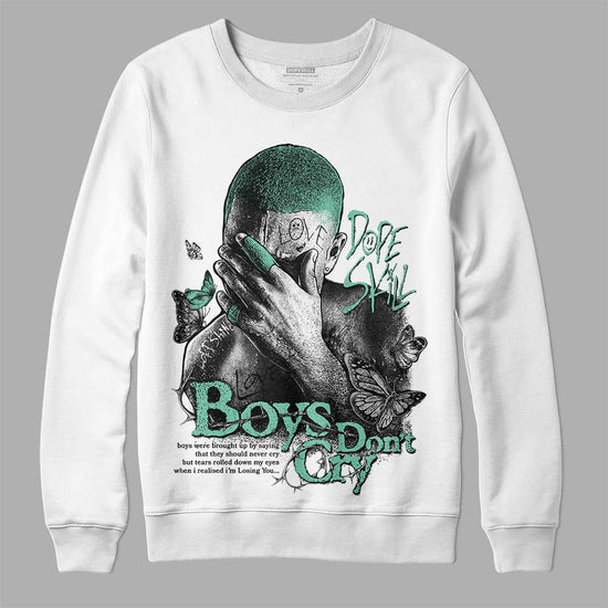 Jordan 3 "Green Glow" DopeSkill Sweatshirt Boys Don't Cry Graphic Streetwear - White 