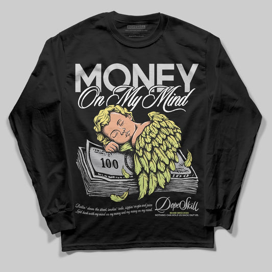 Jordan 4 GS “Light Lemon Twist” DopeSkill Long Sleeve T-Shirt MOMM Graphic Streetwear - black