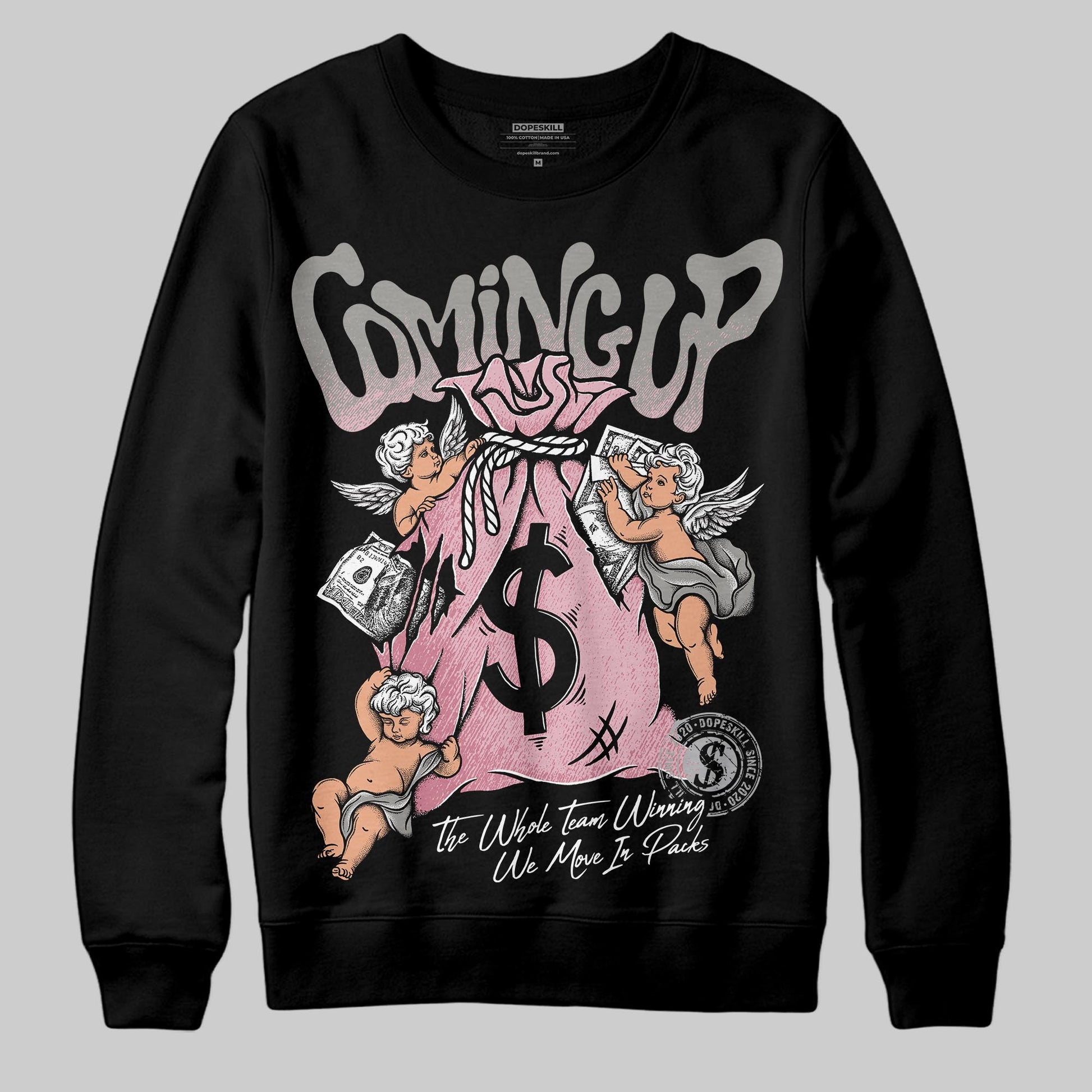 Air Max 95 OG “Pink Foam” DopeSkill Sweatshirt Money Bag Coming Up Graphic Streetwear - Black